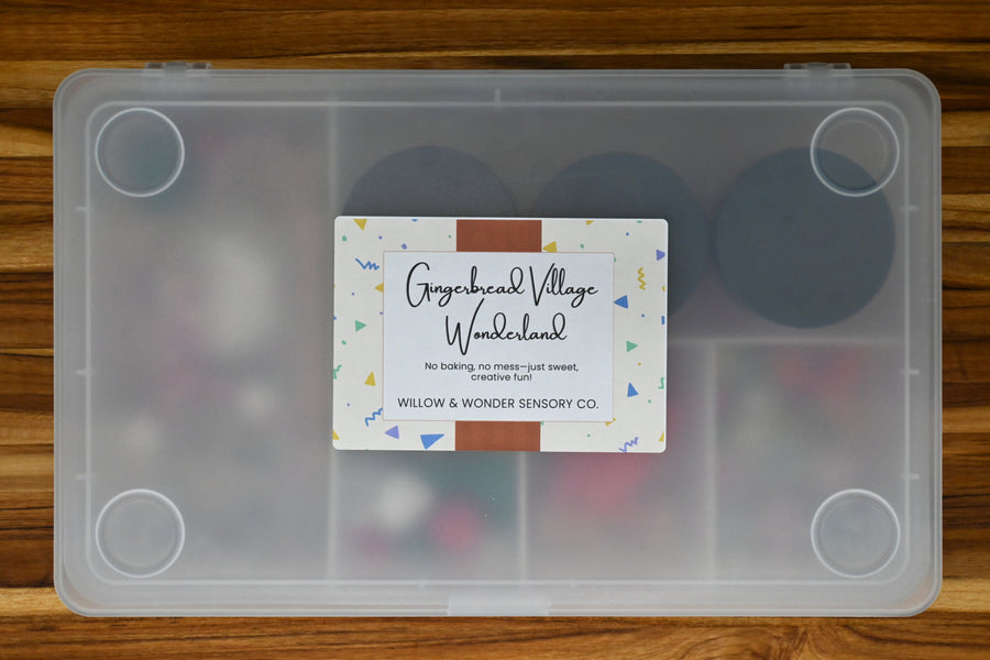 Play Dough Sensory Kit - Christmas Gingerbread Village Wonderland